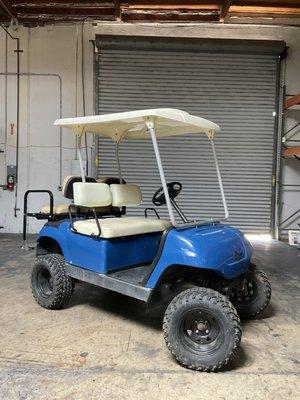 Frame repair result! This golf cart had some serious damages.