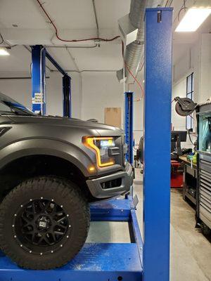 About to do a oil change on F150 Ford Raptor