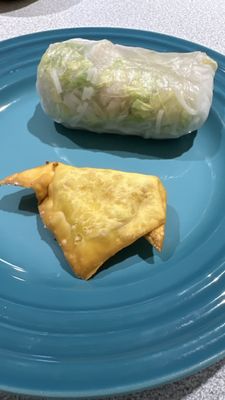 Crab Rangoon and Nime Chow