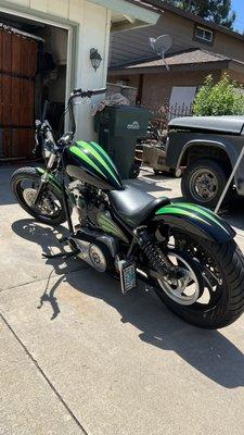 Custom bent motorcycle exhaust