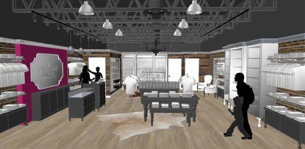 Concept for Amy Rae Boutique on 8th & Market.