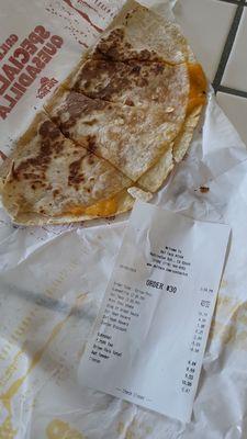 Rip off over $5 each for skiny Quesadila