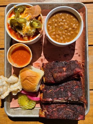 Ribs, Chili, beans