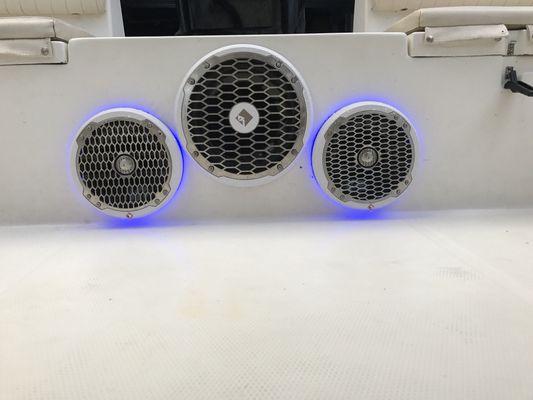 Two 8' speakers with a huge 10' sub in the middle!