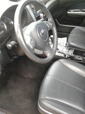 the inside of the customers vehicle came in with water  in carpet and floor.