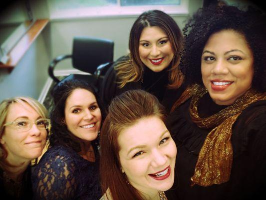 Fun pic of a few of our stylists during our annual Winter openhouse!!