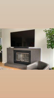 Tv mounting over a fireplace