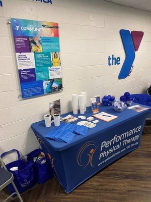 Performance Physical Therapy doing Community service outreach at the Brandywine YMCA!