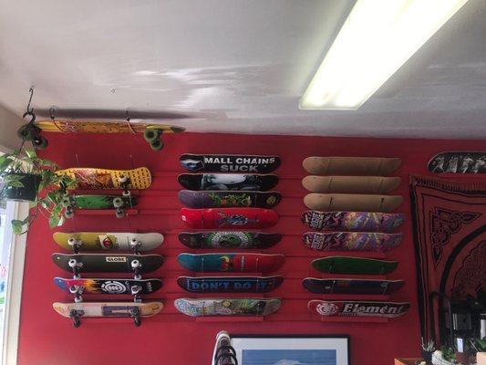 Skateboard and skate deck wall!