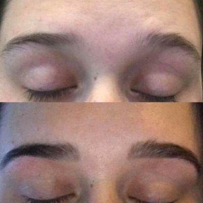 Brow shaping and to tinting Before & After