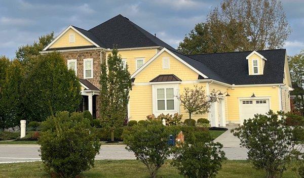 Powell Roofing Company worked with the homomer and their insurance provider to restore this home after storm damage called for a replacement