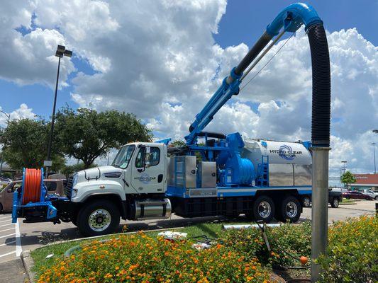 Storm line cleaning includes storm drains, catch basins and lines from a storm sewer system to redirect run-off created during a rain event.