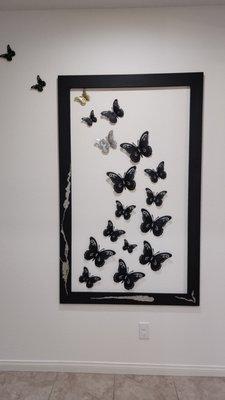 Made from scratch specifically for this place..
Wall art, art design.
Infinite Butterfly !