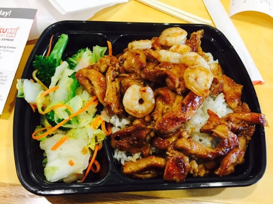 Chicken and shrimp teriyaki