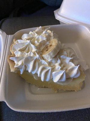 Banana cream pie- homemade in house! So good!!!!