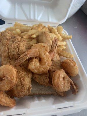 Fish & Shrimp plate w/Fries