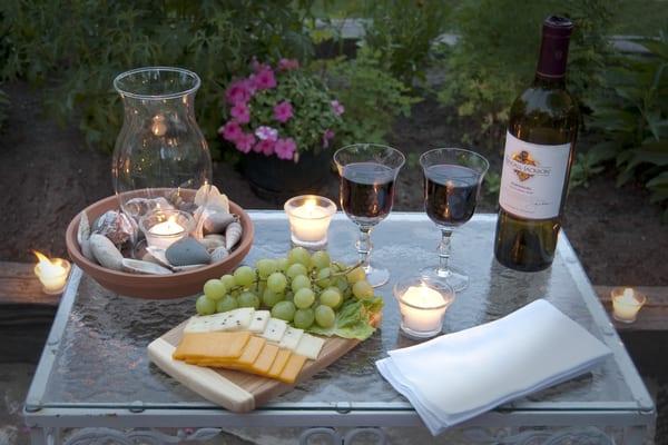 Complimentary Wine and Cheese at check-in