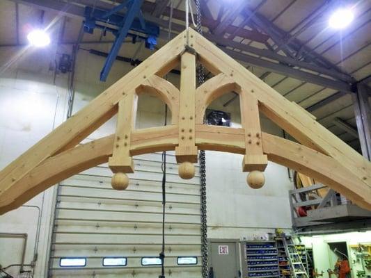 Decorative Timber Truss w/ Finnials