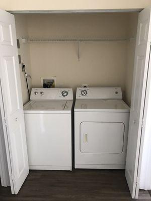 Washer and dryer in every home.