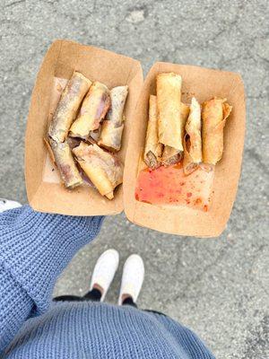 Ube rolls and lumpia