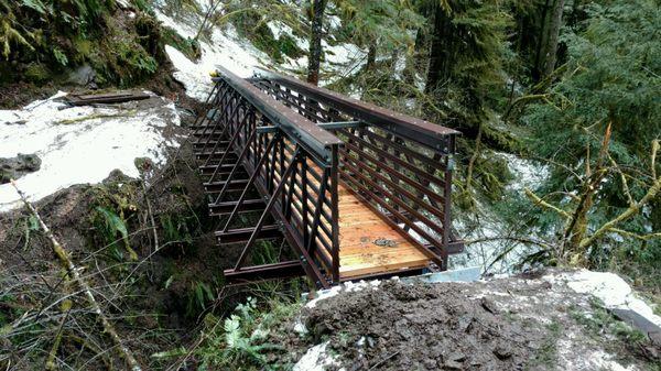 Tish Creek Trail Bridge Replacement, Oregon (After) March 2017