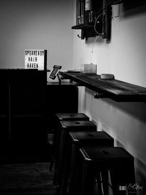 Bar area with a kegerator