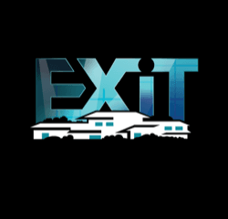 EXIT TwoandaHalfMen Real Estate Logo