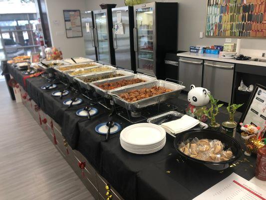 Chinese New Year Buffet setup!