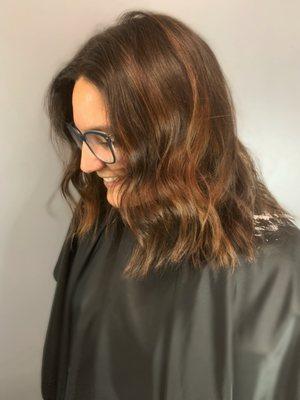 Natural balayage for low-maintenance, but helps the hair look full