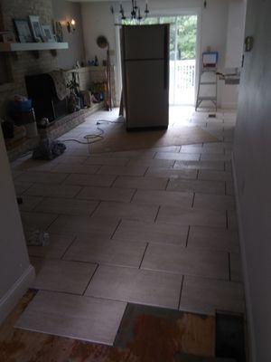 Main Floor Tile Installation