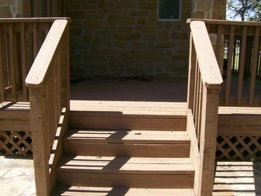 Deck before stripping old stain/paint off.