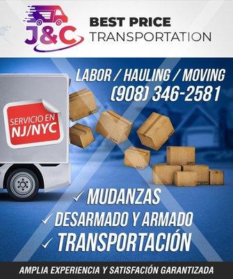 When it comes to labor or Transportation joy your new service has the best price!!!