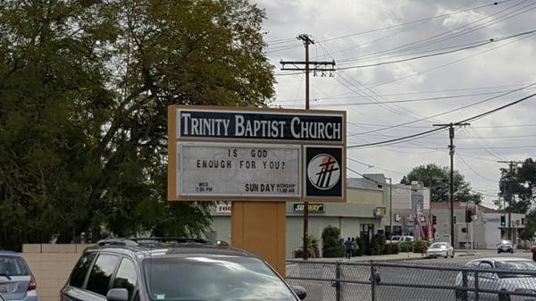 Main Street sign. All are welcome!