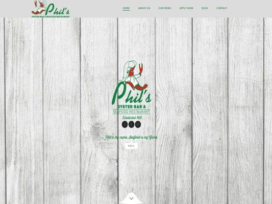 Web Design for Phil's Oyster Bar www.philsoysterbar.com