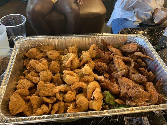 Fried catfish and shrimp! Divine