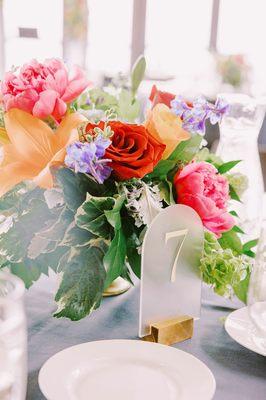 centerpiece & table number