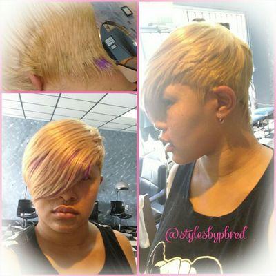 Quick Weave pixie cut