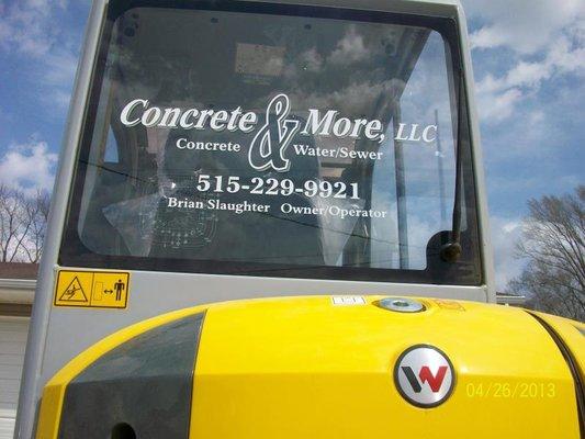 Construction Equipment Lettering, Dallas Center, IA