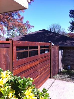 Custom wood driveway gate