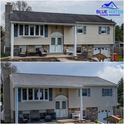 Roof Washing in Royersford, PA.  Soft Washing Asphalt Shingle Roof