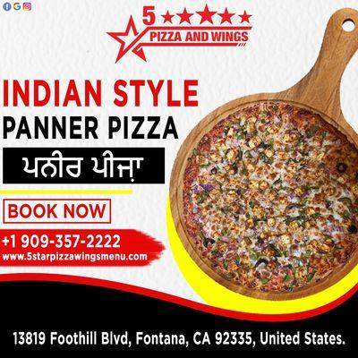 Indian style panner pizza