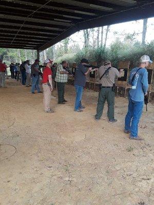 Skills are practiced under the watchful eye of Range Safety Officers.