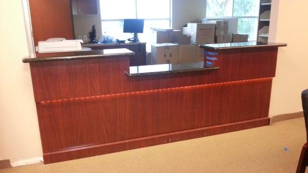 Inland Eye Reception counter, Rancho Cucamonga