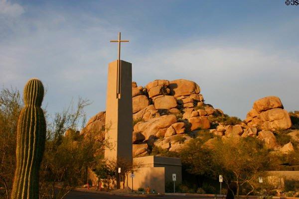 Desert Hills Evangelical Presbyterian Church steeple. Located just next to the Boulders Resort.