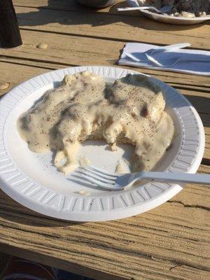 Biscuits and gravy!  Full order $4.50!