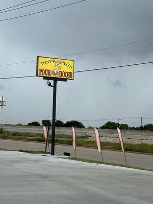 The sign on the road