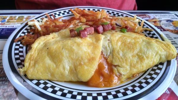 Super greasy omelet.