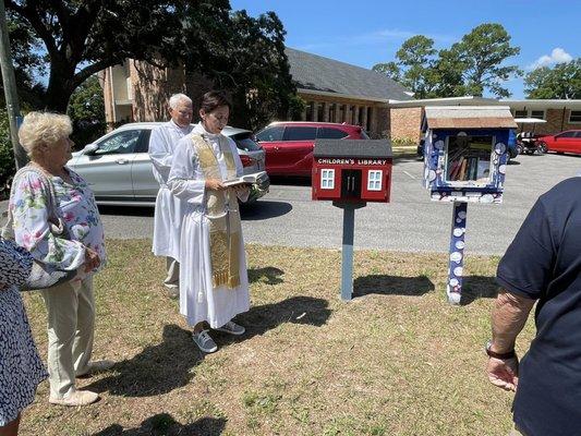 St. John's has a Little Free Library and a children's book box as well!