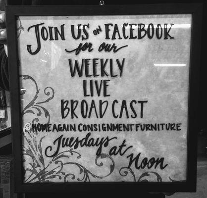 Join us on facebook for our weekly LIVE broadcast to stay in the loop of our everchanging inventory!