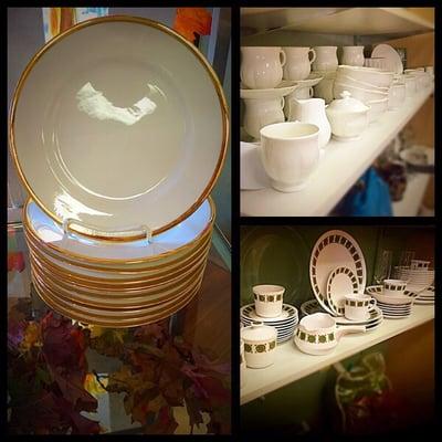 Need dishes? We have a great selection of cups, plates, bowls, and almost everything else. Come in and take a look today!